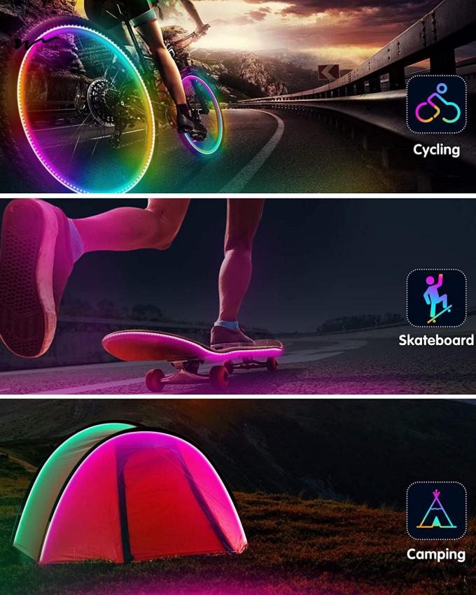 LED Step Lights for Bedroom Party Kitchen USB Powered 15 Color Options Remote Control 7