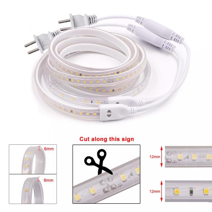120 LED/m 50000 Hours Lifespan IPX5 Waterproof Flexible Cuttable LED Strip Light 2835 3