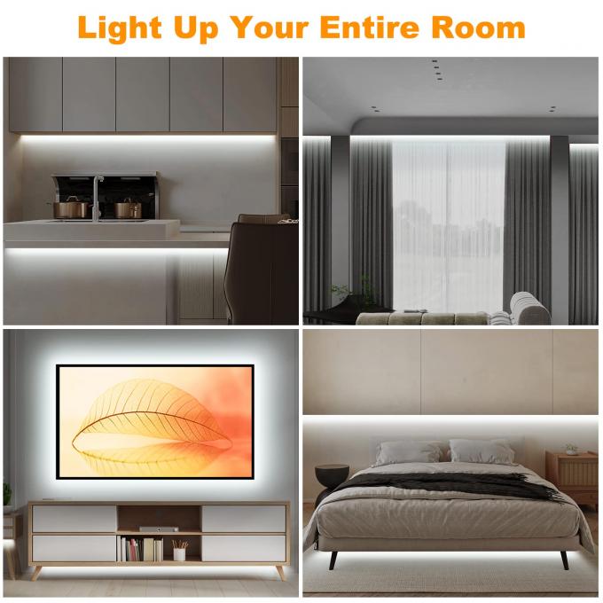 Smart White COB Led Strip Light with App and Remote 227g IP20 3000K Bright Warm White 4