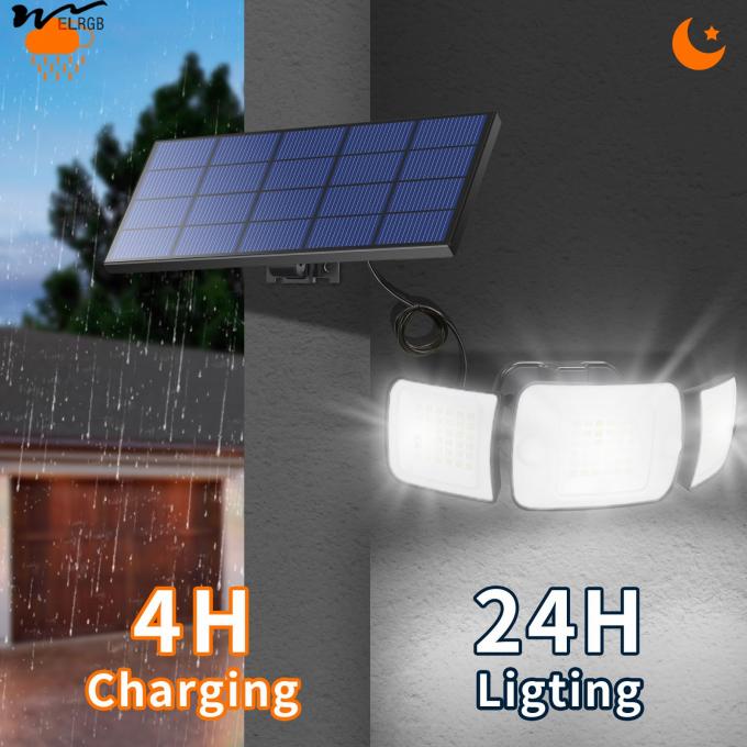 Solar Lights Outdoor 3 Head Solar Motion Sensor Lights for Outside Switch Mode other 4