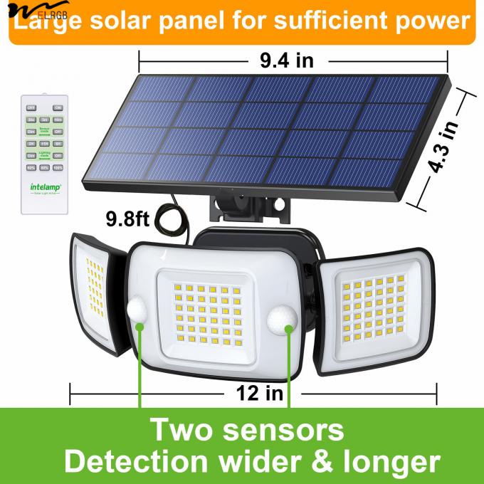 Solar Lights Outdoor 3 Head Solar Motion Sensor Lights for Outside Switch Mode other 6