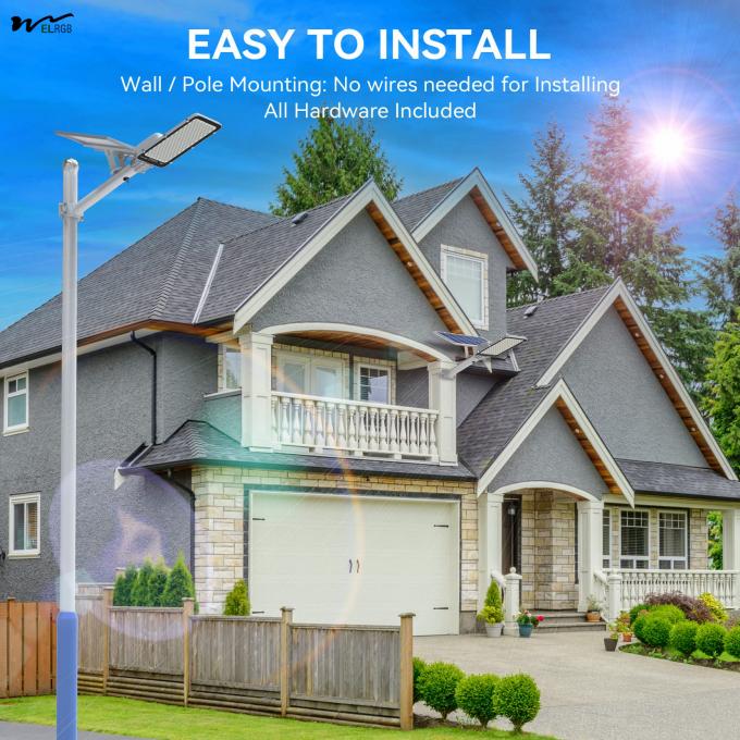 Outdoor Solar Street Light Waterproof Dusk to Dawn Solar Floodlight with Remote Control 7