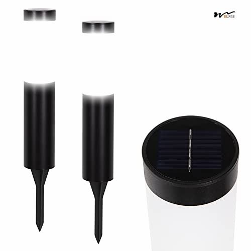 Solar Powered LED Landscape Lamp Column Outdoor IP44 Waterproof White Light Street Light 2