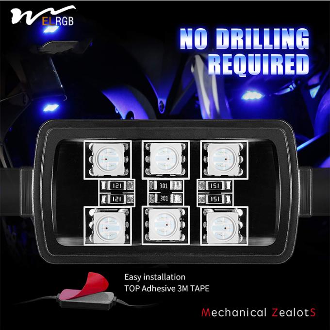 Multi-Color Neon RGB Strips Wireless Smart Remote Controller for Motorcycle LED Light Kit 2