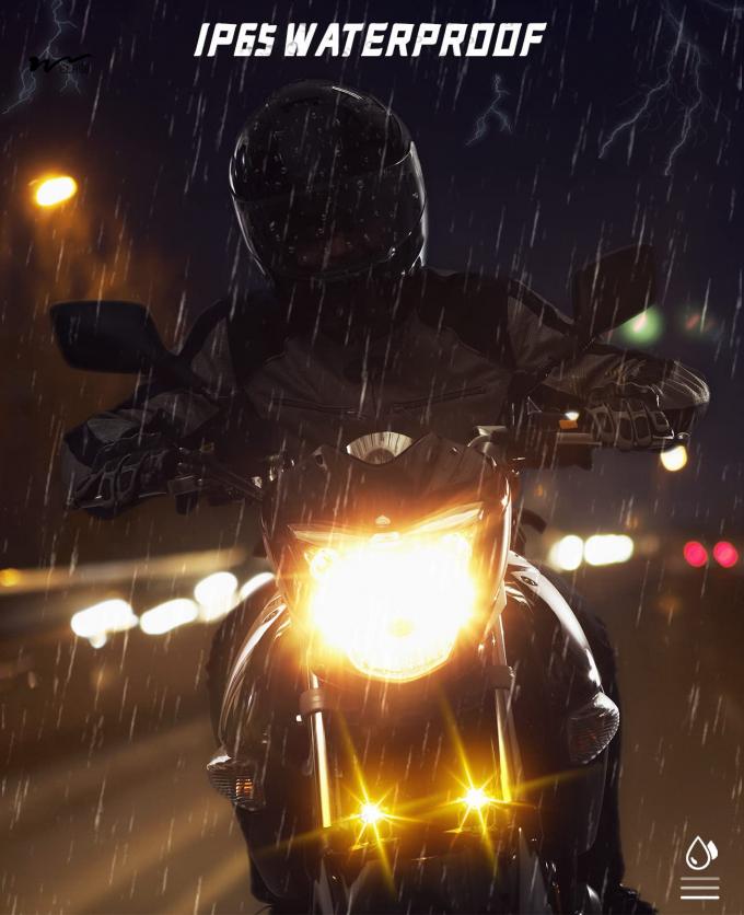 60W White Amber Motorcycle LED Pod Projection Light 1.3-inch Auxiliary Spotlight 5