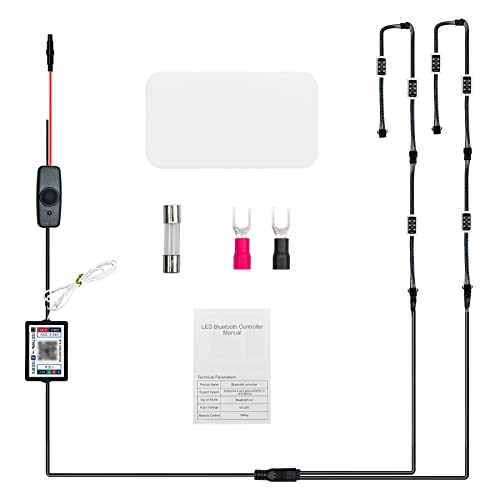 Smart LED Music Sync Color Changing Lights Motorcycle RGB Light Kit APP Remote Control 12V 3