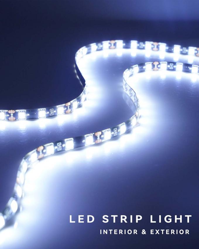 0.18kg White LED Light Strip for Cars Golf Carts Boats 60.96cm Connected Waterproof 12V 4