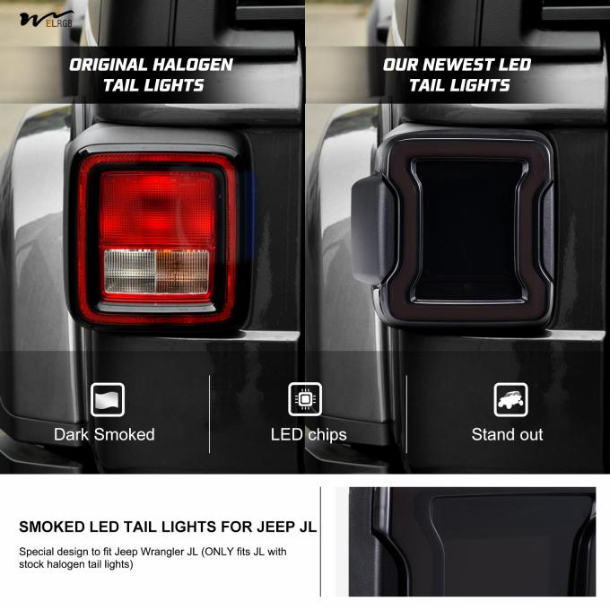 Tail Lights Waterproof Class Waterproof Black Housing Smoke Lens 1Pair LED Accessories 3