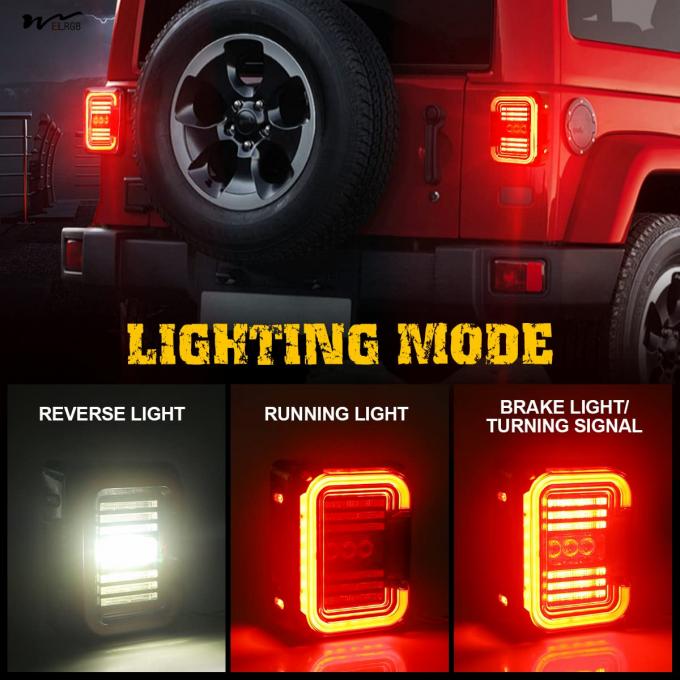 Wattage 85 watts C Shaped LED Tail Lights with Smoked Lens and Built-in EMC Rear Lights 2 PCS 3