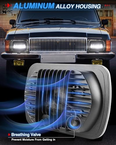 100W 9880LM DOT Amber/White DRL Turn Signal Rectangular Headlamp Special Feature High Beam 4