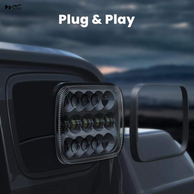 110W 5x7 LED Headlights 7x6 Headlight Hi/Low Sealed Beam Driving Lights Manufacturing 4