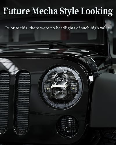 Waterproof 7 Inch Led Headlights Halo Round Turn Signal Hi/Low Sealed Beam for Car 5