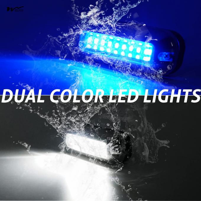 IP68 Waterproof Dual-Color Underwater Lights 42LED Blue White One Button Control LitePro DLX Layout 3