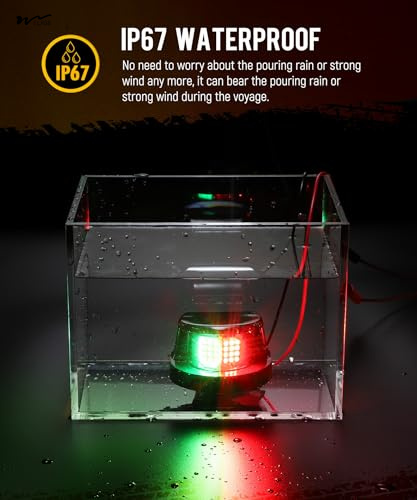 24 LED Red and Green Navigation Light for Pontoon Yacht Skiff Skeeter Front Trucks 6