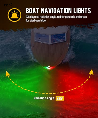 24 LED Red and Green Navigation Light for Pontoon Yacht Skiff Skeeter Front Trucks 7