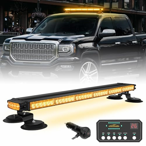 31 x 5.9 x 3.5 inches Double Side Emergency Warning Flashing Light for Magnetic Mount 2