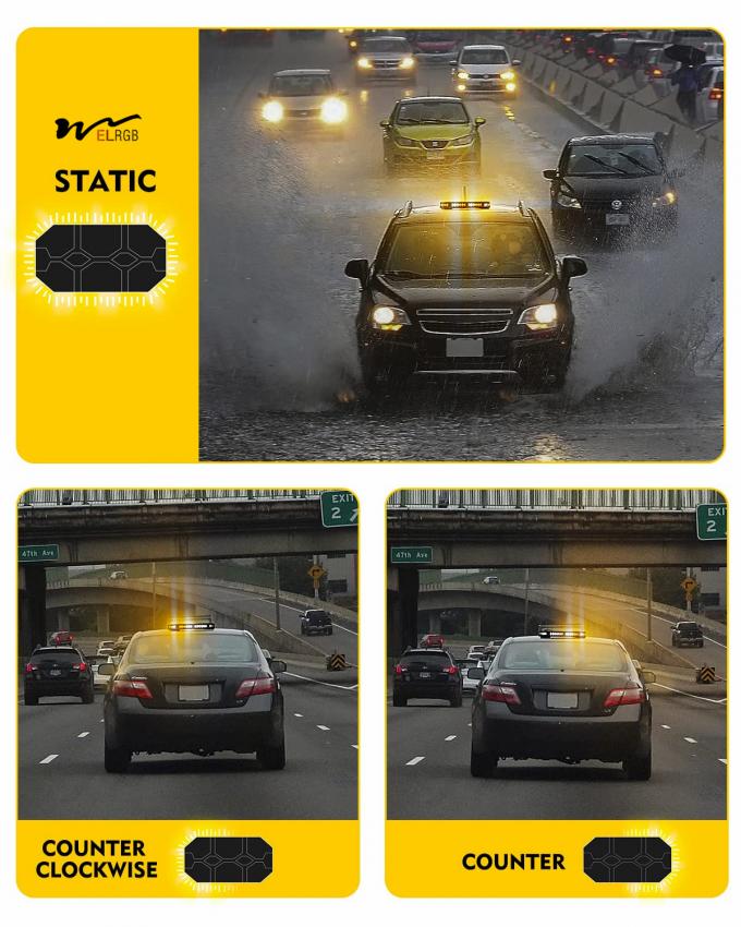 Power Source Corded Electric LED Strobe Beacon Lights Bar for Emergency Traffic Warning 7