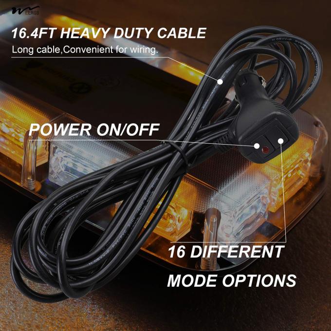 Roof Top 48LED A W High Visibility Emergency Safety Warning LED Mini Strobe Light bar 6