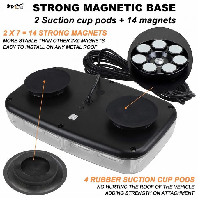 Roof Top 48LED A W High Visibility Emergency Safety Warning LED Mini Strobe Light bar 5
