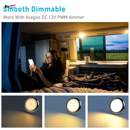 12 Volt Under Cabinet Downlight Corded Electric Power Source for Camper Van Motorhome 5