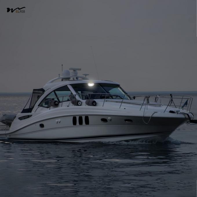 Marine Dome LED Cabin Light Waterproof White Stainless Steel Surface Mount 12V 6.7 inches 6