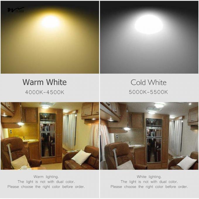 RV LED Ceiling Dome Light HugeAuto 12V 9W Downlight for Campervan Caravan Motorhome 6