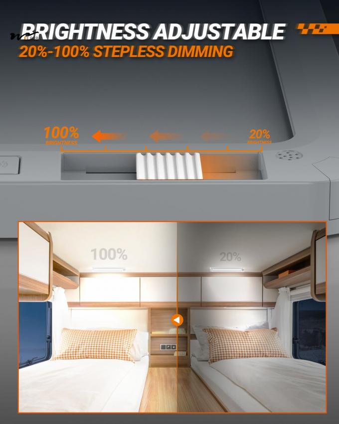 RV Lights Interior 12V Camper 1500LM RV Ceiling Dome Light with Switch and White Light 4