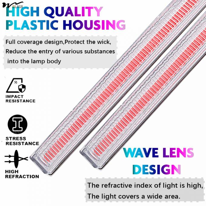Universal Super Bright Car Trucks DRL Decoration Lamp Waterproof LED Strips COB Car LED Fog Light Blue 6