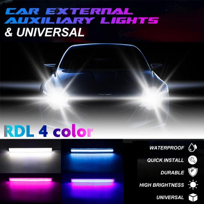 Universal Super Bright Car Trucks DRL Decoration Lamp Waterproof LED Strips COB Car LED Fog Light Blue 7