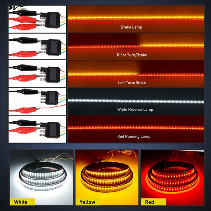 LED Strip Light for Truck Tailgate Side Bed Continuous Amber Brake Running Turn Signal 3
