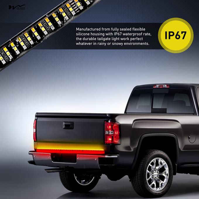 LED Strip Light for Truck Tailgate Side Bed Continuous Amber Brake Running Turn Signal 4