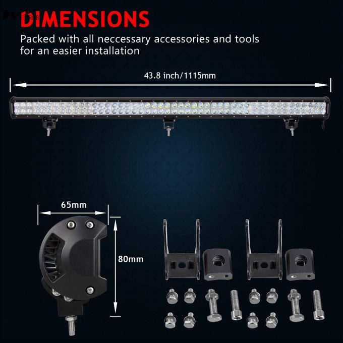96X3W LED Light Strip Offroad Spotlight Floodlight Beam for Truck SUV ATV 4x4 4WD 3