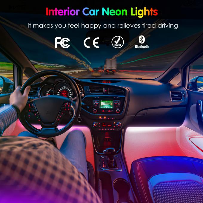 Car Interior Lights and Accessories APP Control Remote Music Sync RGB LED Strip Light 3