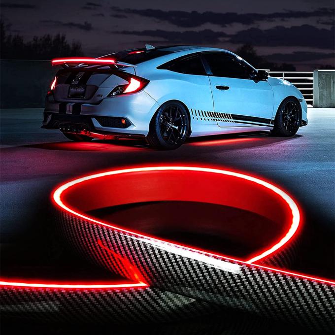 129.79 x 3.51 x 1.02 cm Packaging Size Luminous Car Spoiler with LED Strip Light 2