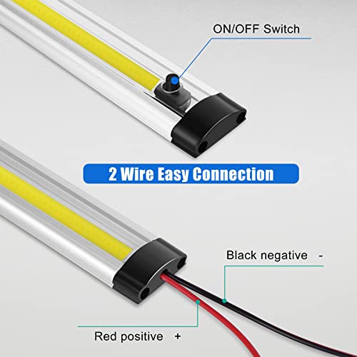 12V Car Interior LED Light Strip with 104 COB LEDs and High Brightness of 1600LM 4