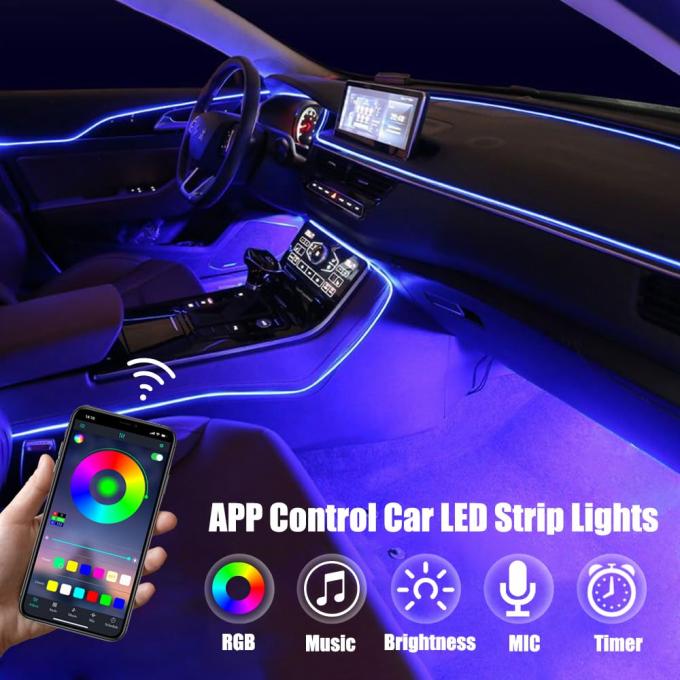 Special Functions 5 in 1 Car Interior Lights 16 Million Colors with Wireless Control 4