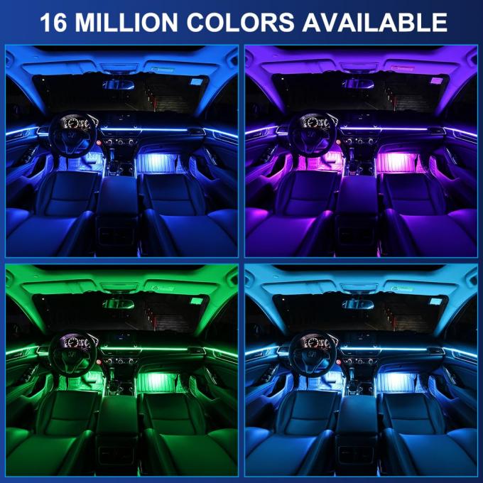 Special Functions 5 in 1 Car Interior Lights 16 Million Colors with Wireless Control 6