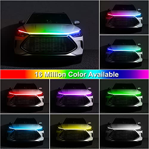 59 Inch Car LED Light Strip Waterproof Daytime Running Light Kit Other Control Mode 4