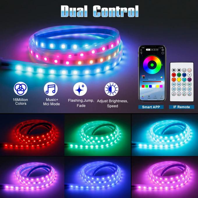 Car Engine Hood Decorative Headlights 12V RGB Multi-Color Waterproof Hood Light Strip 3
