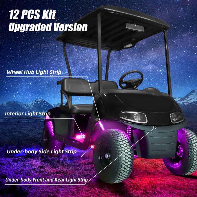 Polyvinyl Chloride PVC Golf Cart LED Light Strip Trim Neon Kit for EZGO Yamaha Club Cars 7