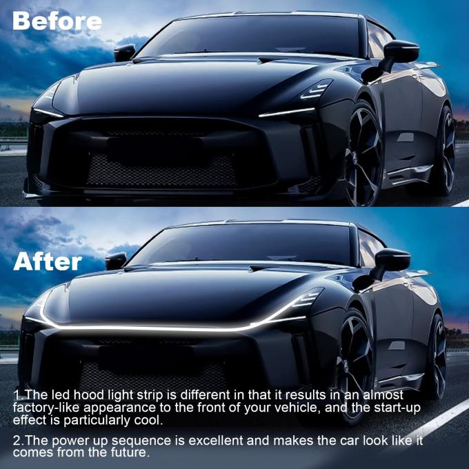 LED Hood Light Strip Suitable for External Car Hood Waterproof Daytime Running Lights 3