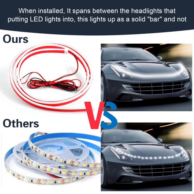 LED Hood Light Strip Suitable for External Car Hood Waterproof Daytime Running Lights 4