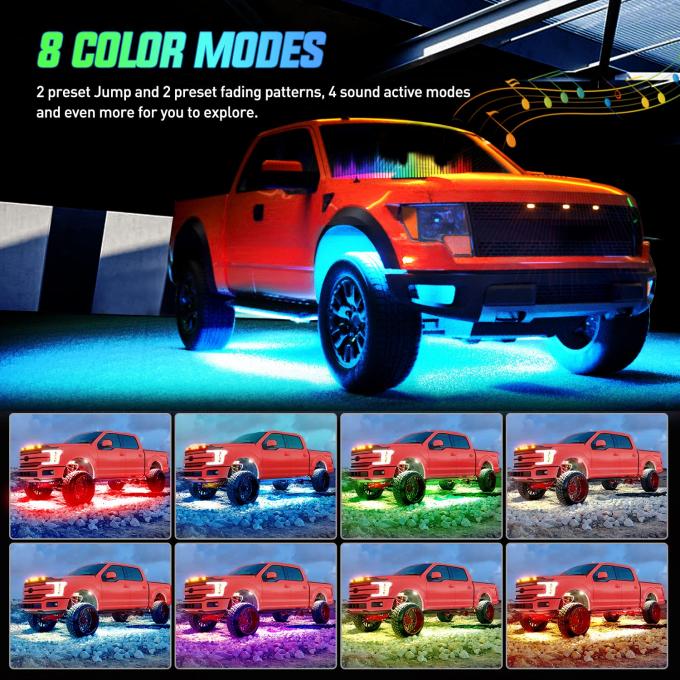 Multi-color Car LED Light Strip with Voice Control and Music Mode 680g Remote Control 6