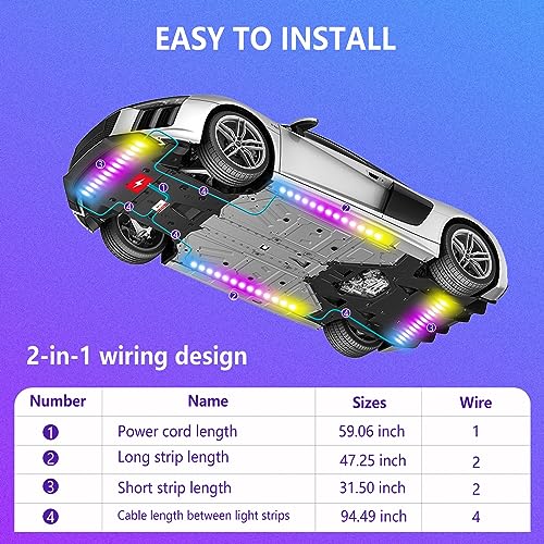 Remote Control Dream Color Chasing LED Car Kit with Rubber Bottom and Dimmable Lights 4