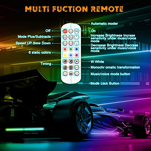 Multi Color Chasing Neon Light Kit with Remote Control and 50000 Hours Working Time 5