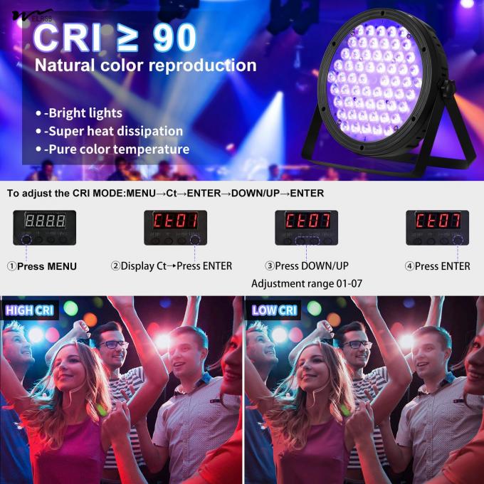 High CRI Stage Light 60W*2 RGBW LED Par Light for Weeding Disco Fishing Lighting 5