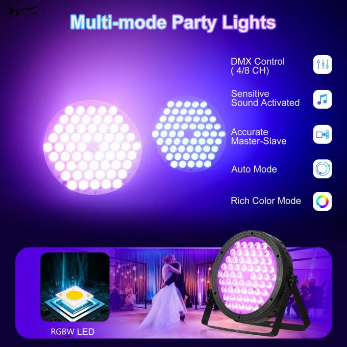 High CRI Stage Light 60W*2 RGBW LED Par Light for Weeding Disco Fishing Lighting 7