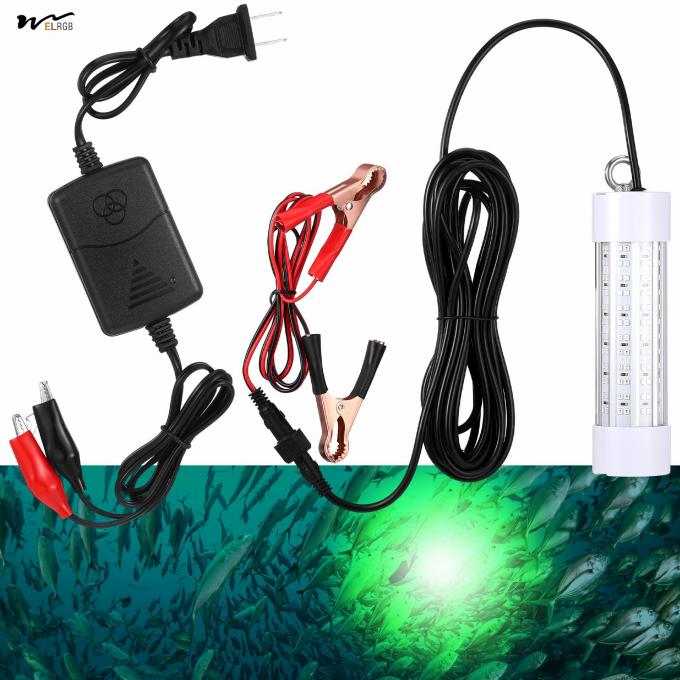 IP68 Green 45W DC 12V Submersible Fishing Light Aluminum Bright LED Underwater Lure Bait Lamp 2