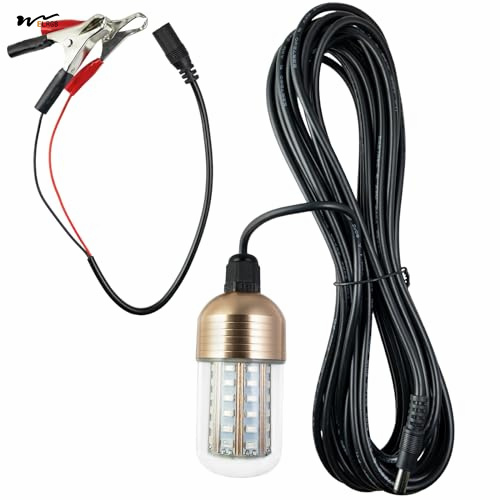 12V 30W IP68 Underwater Fish Finder Lamp Plastic Aluminum LED Night Fishing Light 2