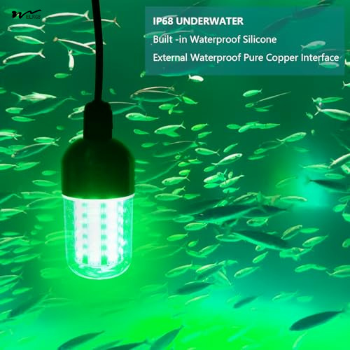 12V 30W IP68 Underwater Fish Finder Lamp Plastic Aluminum LED Night Fishing Light 6